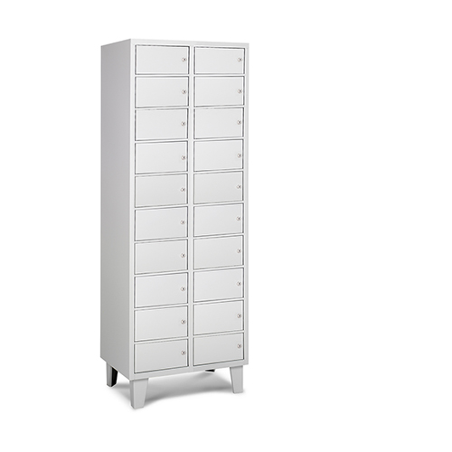 [039872] Consigna metálica para vestuario con 20 puertas - Dim.: 800x460x1780h mm - Gris ral 7035