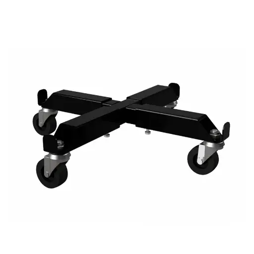 [048095] Rodador extensible para basureras de metal - Dim.: 390-540x95h mm - Negro