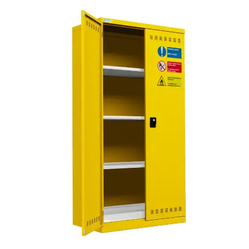 [045358] Armario metálico industrial para líquidos - Dim.: 1026x555x2000h mm - Amarillo ral 1021