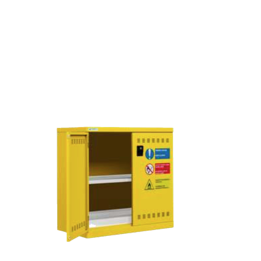 [045357] Armario metálico industrial para líquidos - Dim.: 1026x555x1000h mm - Amarillo ral 1021