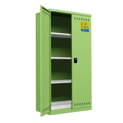 [045744] Armario metálico industrial para productos fitosanitarios - Dim.: 1026x555x2000h mm - Verde ral 6011