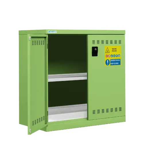 [045743] Armario metálico industrial para productos fitosanitarios - Dim.: 1026x555x1000h mm - Verde ral 6011