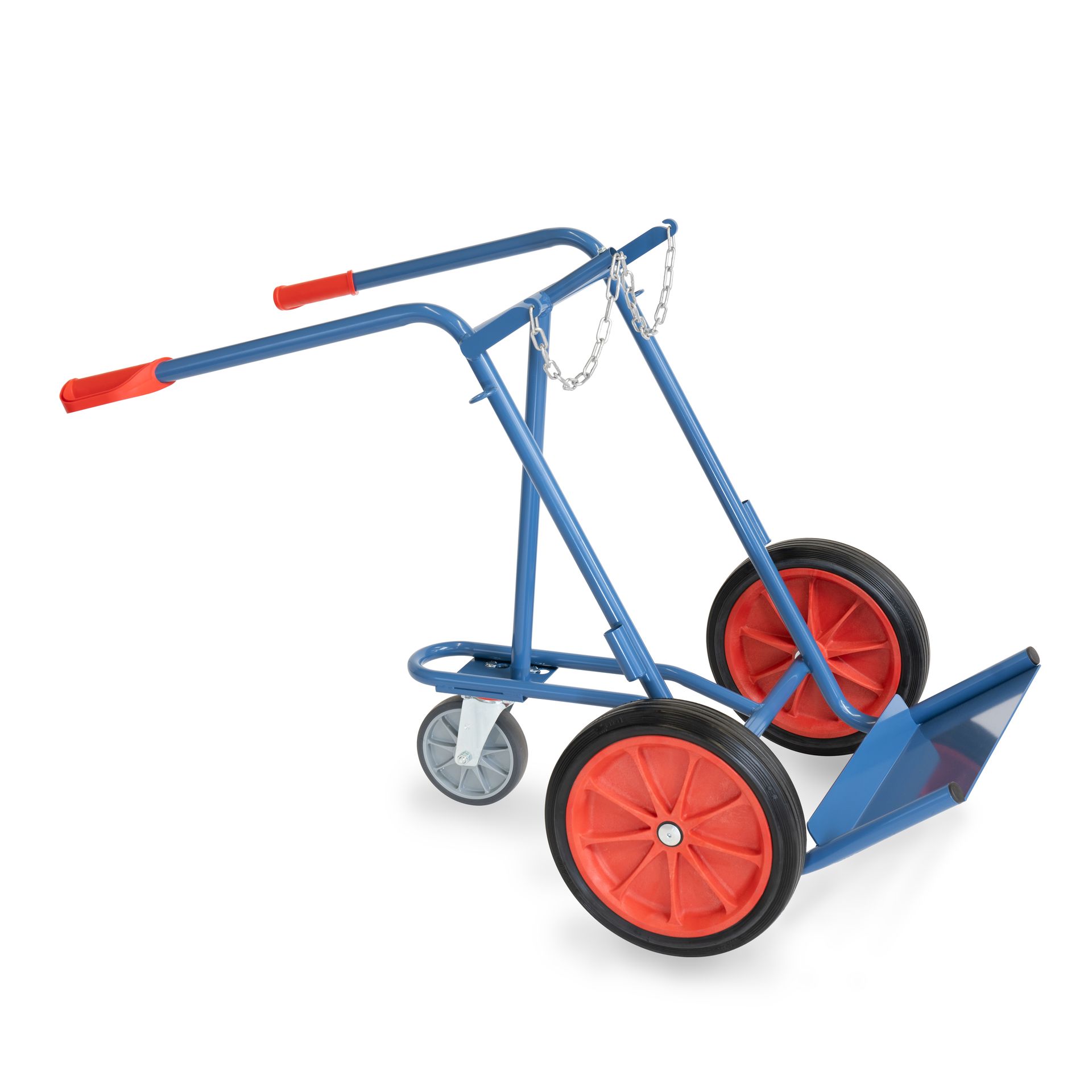 [039006] Carretilla de mano para botellas de gas - Capacidad 2 x 40 ó 50 litros - Azul ral 5007