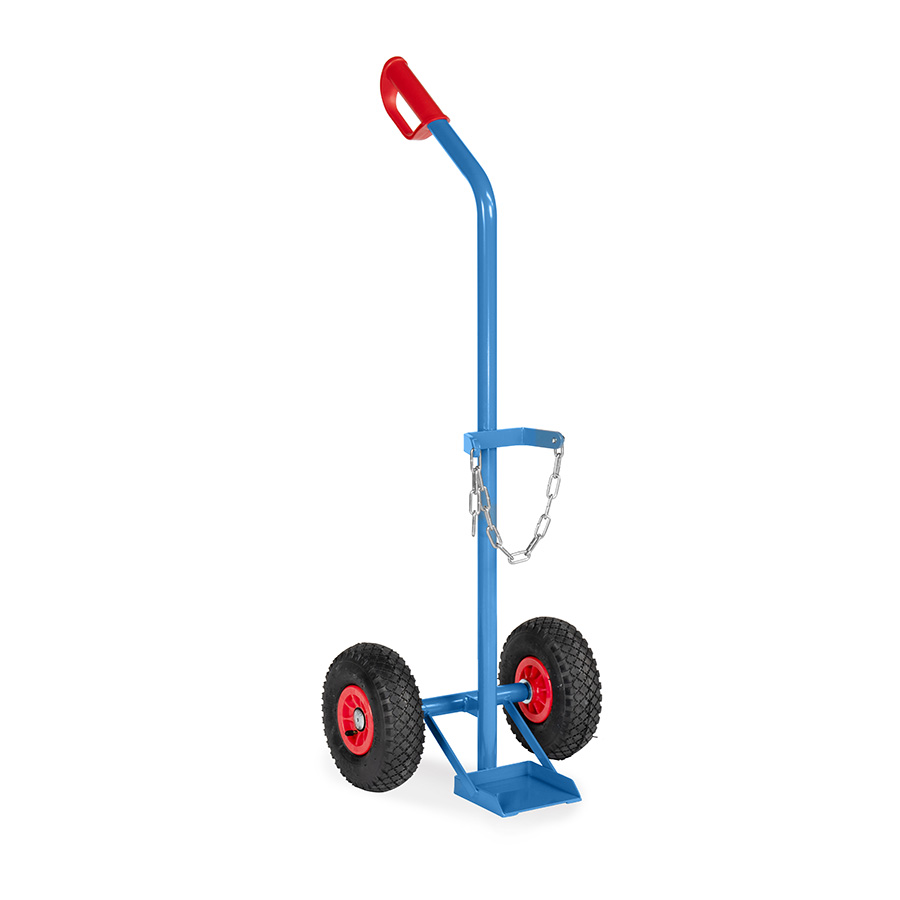 [039009] Carretilla de mano para botella de gas - Capacidad 1 x 10 litros - Azul ral 5007