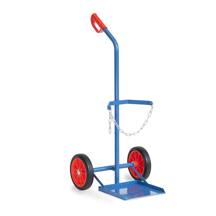 [039012] Carretilla de mano para botella de gas - Capacidad 1 x 11 ó 33 kg - Azul ral 5007
