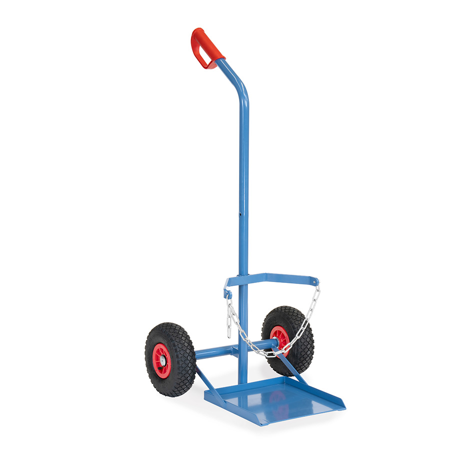 [039013] Carretilla de mano para botella de gas - Capacidad 1 x 11 ó 33 kg - Azul ral 5007