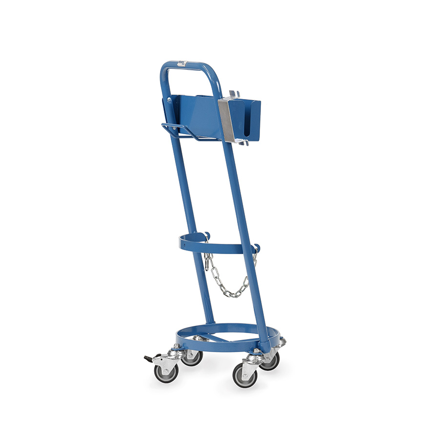 [039612] Carretilla manual para bombona de gas - Capacidad 1 x 11 litros - Azul ral 5007