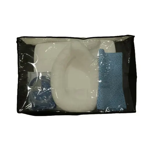 [048102] Kit de absorbentes para recogida de líquidos aceites e hidrocarburos - Cap.: 22 lts. - Blanco
