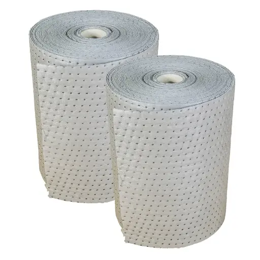 [039015] Pack de 2 rollos absorbentes de líquidos universales de espesor simple - Dim.: 0,4x60 m - Gris oscuro