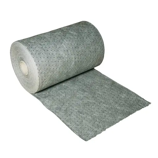 [039016] 1 rollo absorbente de líquidos universales de espesor simple - Dim.: 0,8x60 m - Gris oscuro
