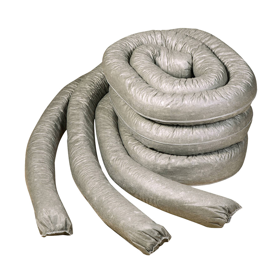 [039172] Pack de 8 barreras absorbentes de líquidos universales - Dim.: Ø80x3000 mm - Gris oscuro