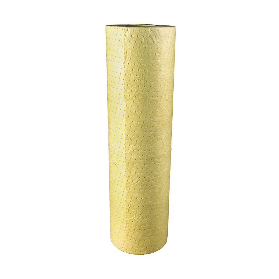 [039027] 1 rollo absorbente de líquidos químicos de espesor simple - Dim.: 0,8x60 m - Amarillo