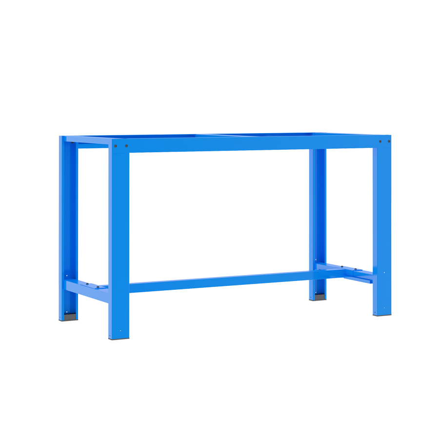 [040977] Estructura para banco de trabajo desmontable sin encimera - Dim.: 1430x620x850h mm - Azul ral 5015