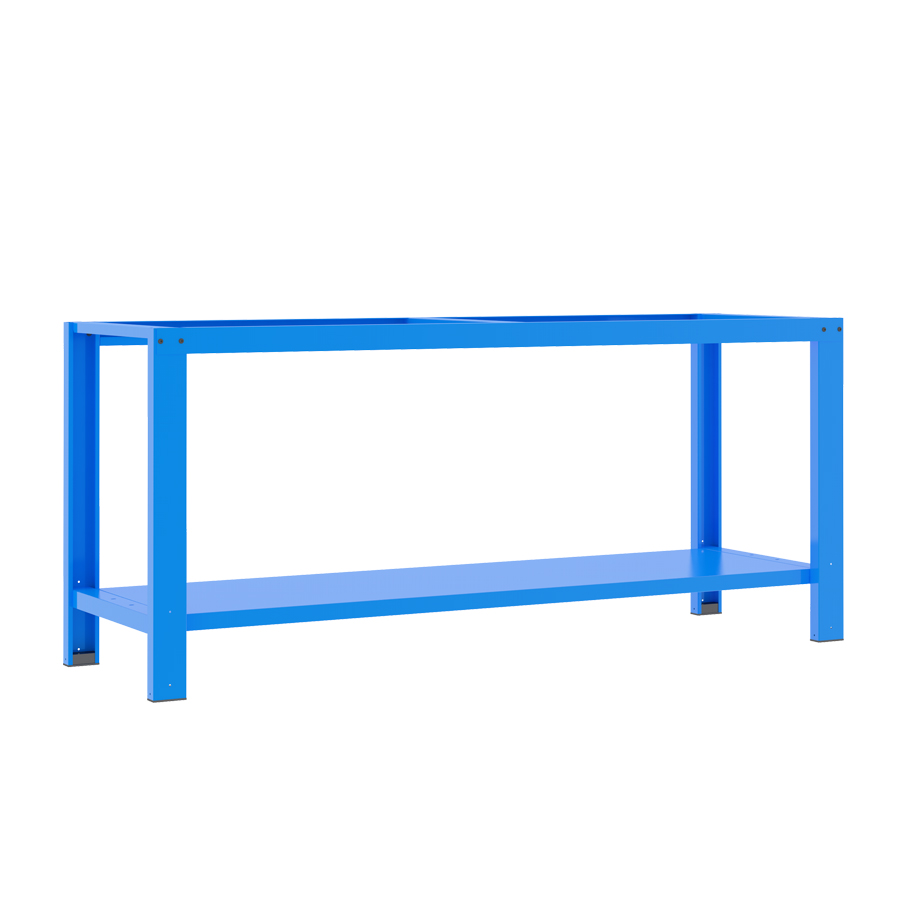 [040978] Estructura para banco de trabajo desmontable sin encimera - Dim.: 1930x620x850h mm - Azul ral 5015