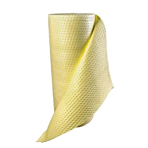 [039031] 1 rollo absorbentes de líquidos químicos de espesor doble sin pelusa - Dim.: 0,8x40 m - Amarillo