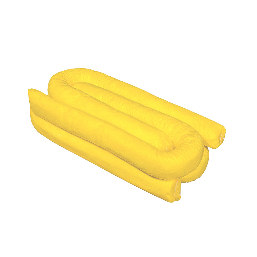 [039032] Pack de 20 barreras absorbentes de líquidos químicos - Dim.: Ø80x1200 mm - Amarillo