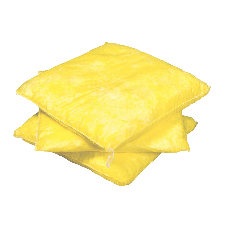 [039034] Pack de 24 almohadas absorbentes de líquidos químicos - Dim.: 300x300 mm - Amarillo