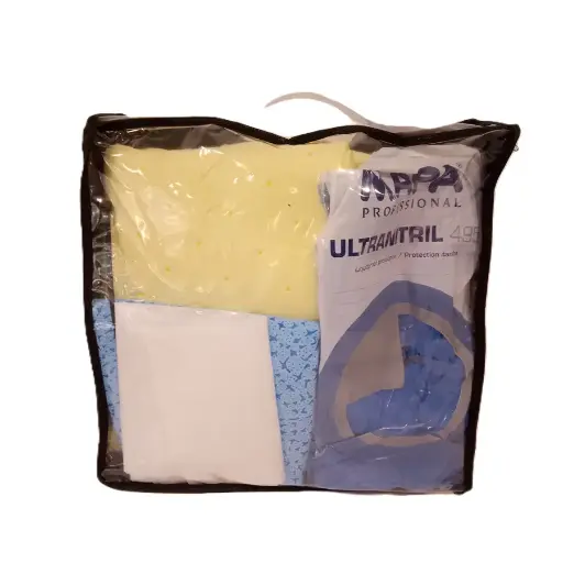 [039109] Kit de absorbentes para recogida de líquidos químicos - Cap.: 12 lts. - Amarillo