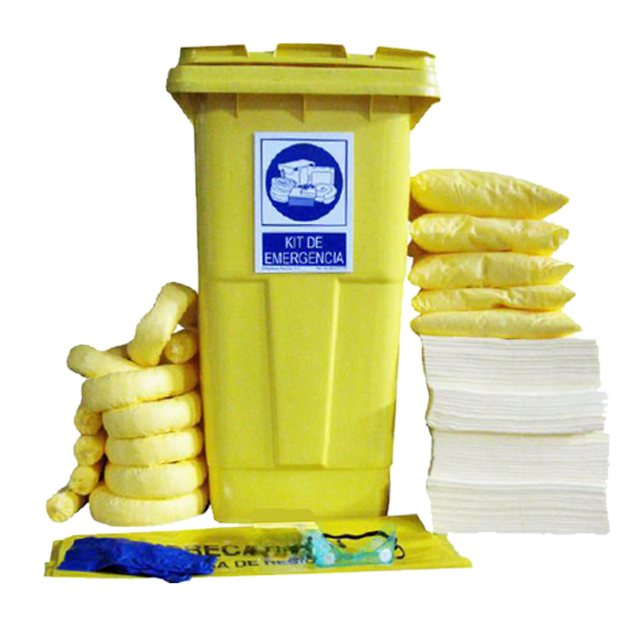 [039117] Kit de absorbentes para recogida de líquidos químicos - Cap.: 309 lts. - Amarillo
