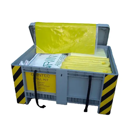 [039119] Kit de absorbentes para recogida de líquidos químicos - Cap.: 474 lts. - Amarillo