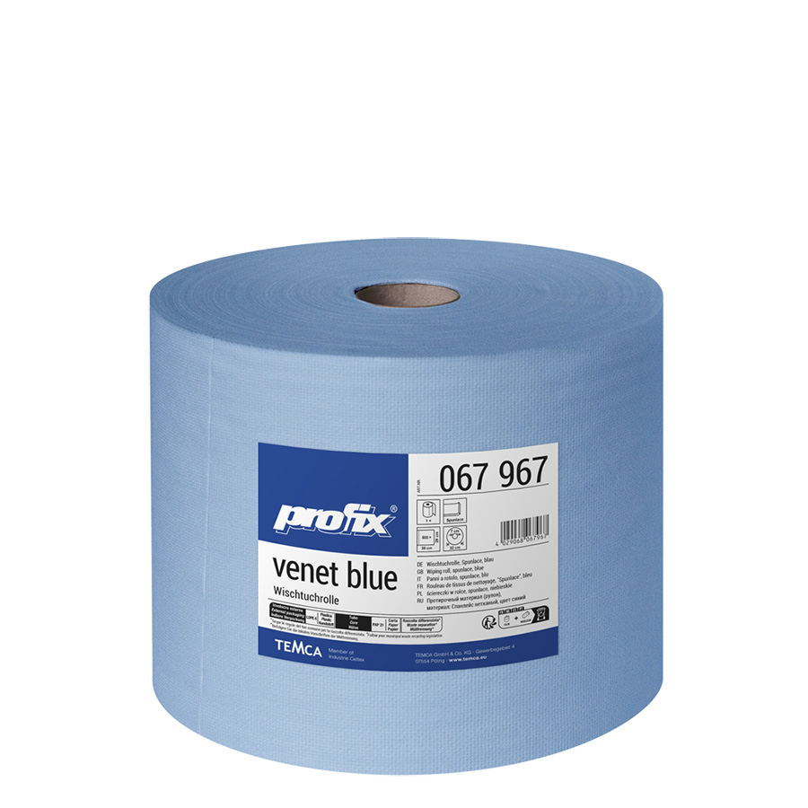 [039073] 1 rollo de bayetas técnicas para pinturas y alimentaria - Dim.: Ø320x290 mm - Azul
