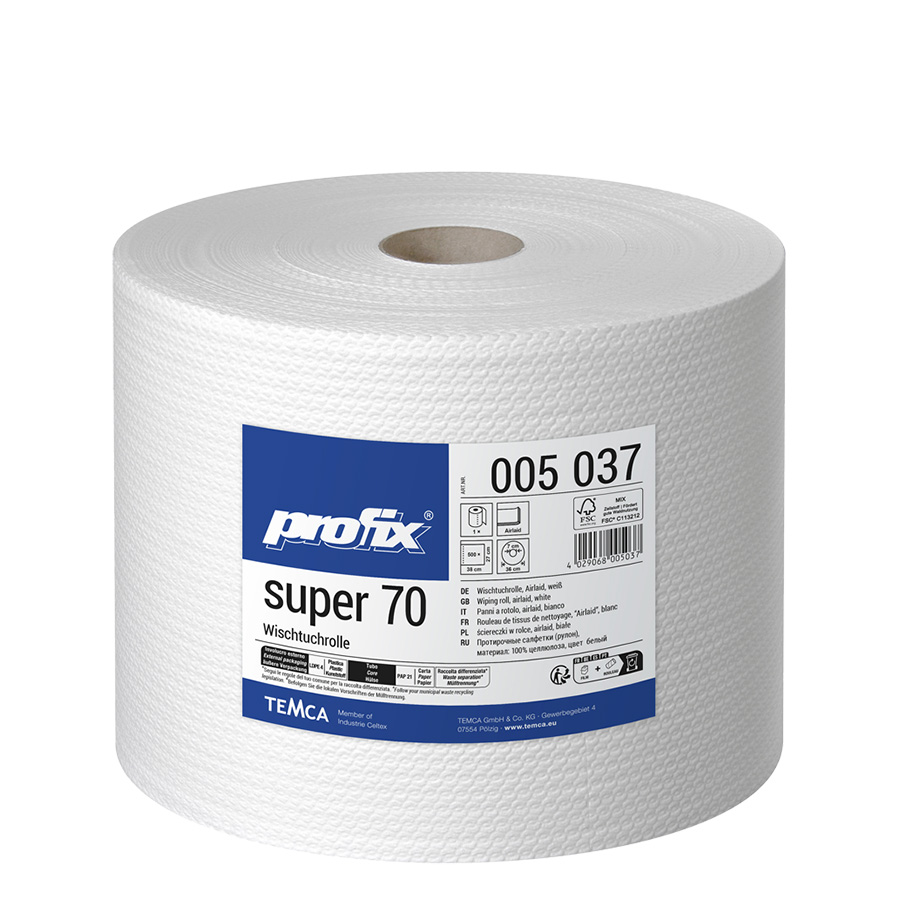 [039074] 1 rollo de bayetas técnicas para industria alimentaria - Dim.: Ø360x270 mm - Blanco