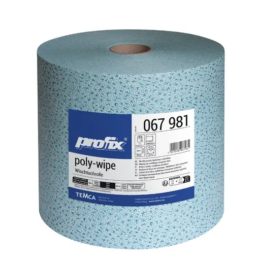 [039075] 1 rollo de bayetas técnicas para industria química - Dim.: Ø330x320 mm - Azul