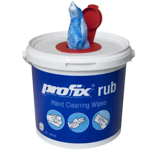 [039076] 4 cubos de 72 bayetas técnicas para limpieza de grasas y aceites - Dim.: 380x300 mm - Azul 