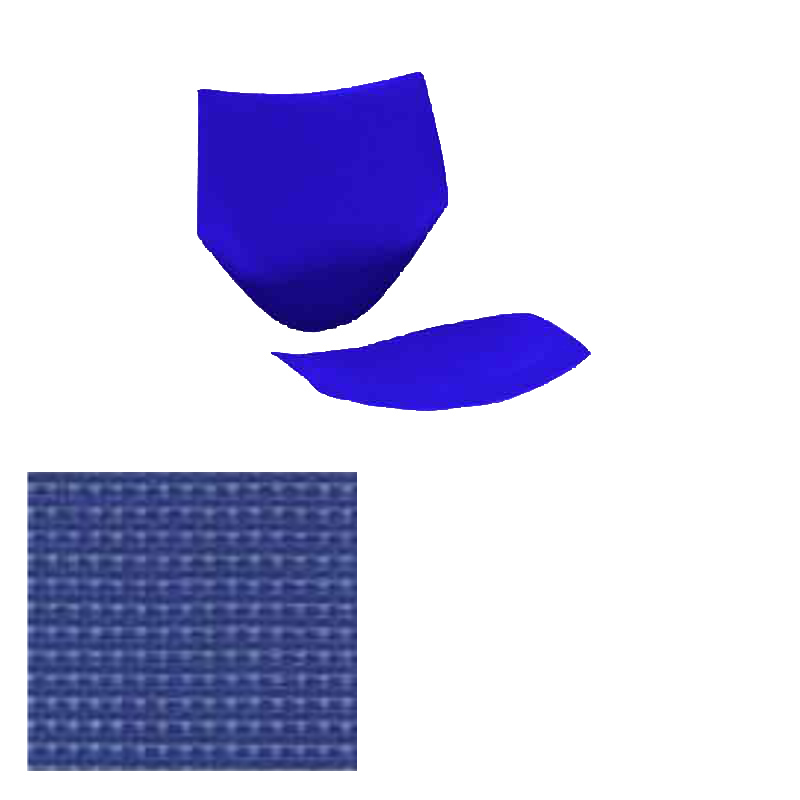 [045748] Respaldo y asiento tapizados en poliolefina de color azul