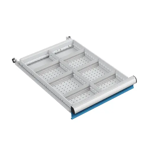 [030142] Ejemplo de subdivisión interna para cajón de 18x27 Eh y altura 100 - 125h mm
