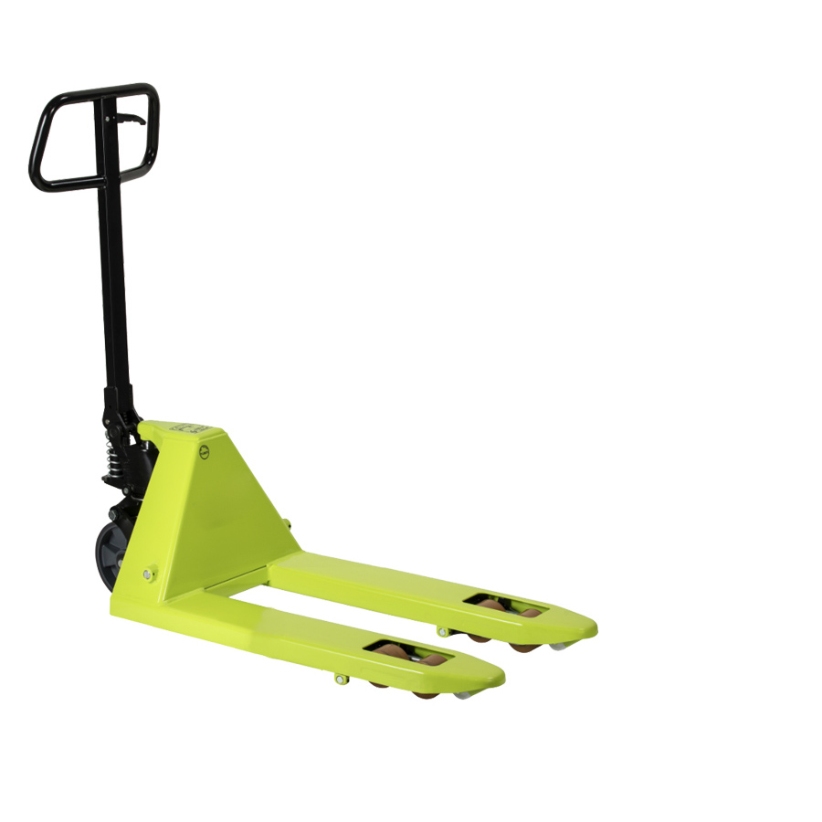 [049558] Transpaleta manual super corta - Dim. palas 800x525 mm - Carga 2500 kg - Verde Pantone 382C