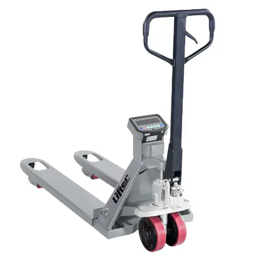 [049443] Transpaleta manual pesadora - Dim. palas: 1185x555mm - Carga máx. 2.000 kg - Gris claro