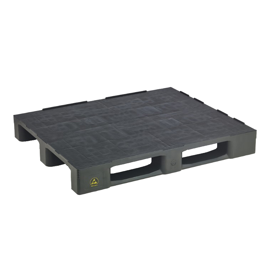[041204] Palet plástico con protección ESD - Dim.: 1200x1000x150h mm - Negro