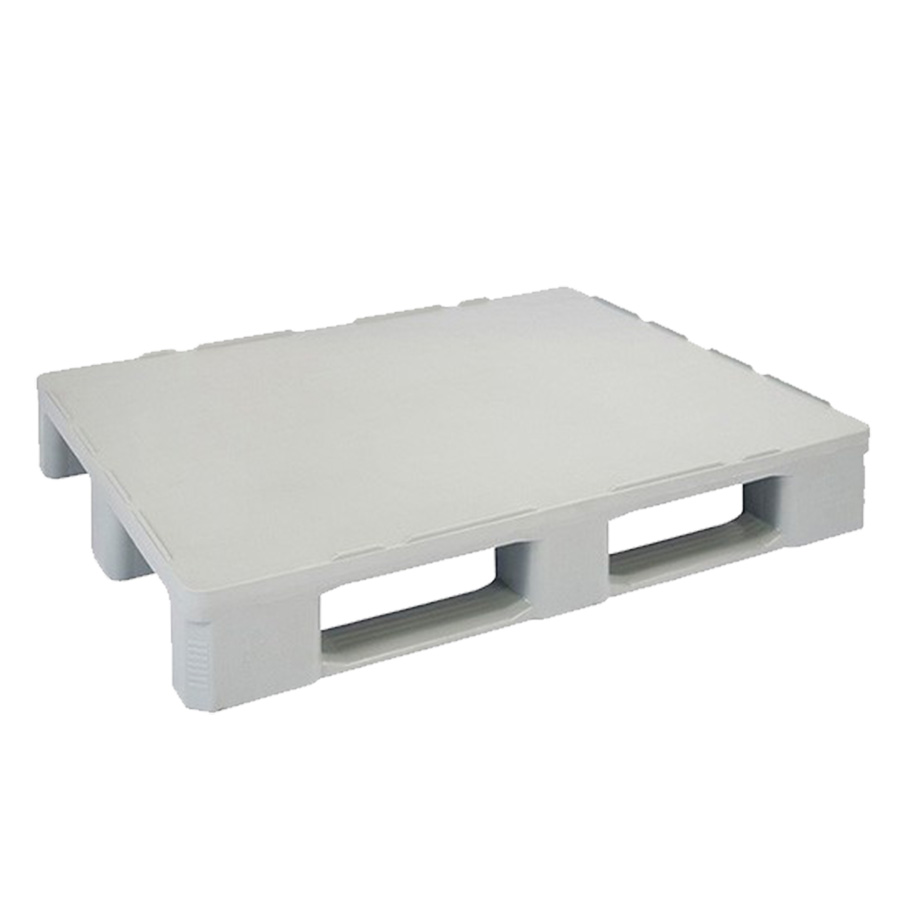 [030255] Palet plástico higiénico con 3 patines - Dim.: 1200x1000x160h mm - Gris