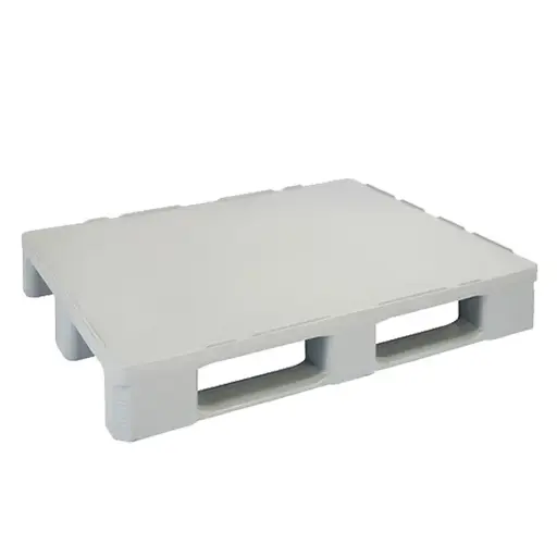 [030255] Palet plástico higiénico con 3 patines - Dim.: 1200x1000x160h mm - Gris
