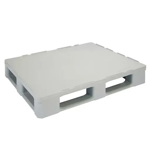 [030257] Palet plástico higiénico con 5 patines - Dim.: 1200x1000x160h mm - Gris