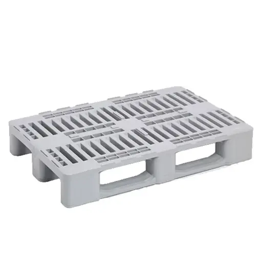 [030259] Palet plástico higiénico con 3 patines - Dim.: 1200x800x160h mm - Gris 