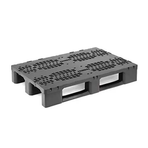 [030683] Palet plástico de gran carga con 3 patines - Dim.: 1200x800x160h mm - Negro