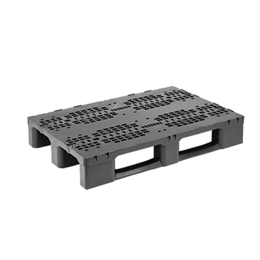 [030684] Palet plástico de gran carga con 3 patines - Dim.: 1200x800x160h mm - Negro