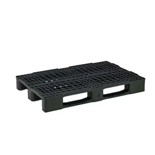 [030685] Palet plástico de gran carga con 3 patines - Dim.: 1200x800x160h mm - Negro