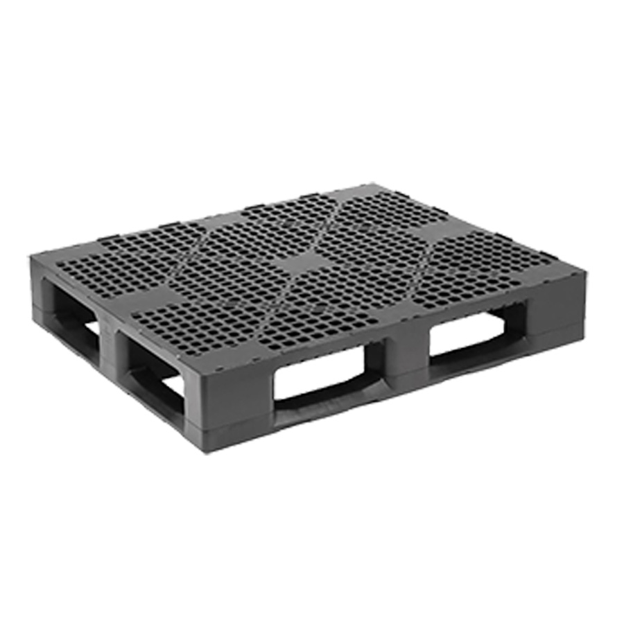 [030690] Palet plástico de gran carga con 5 patines - Dim.: 1200x1000x162h mm - Negro