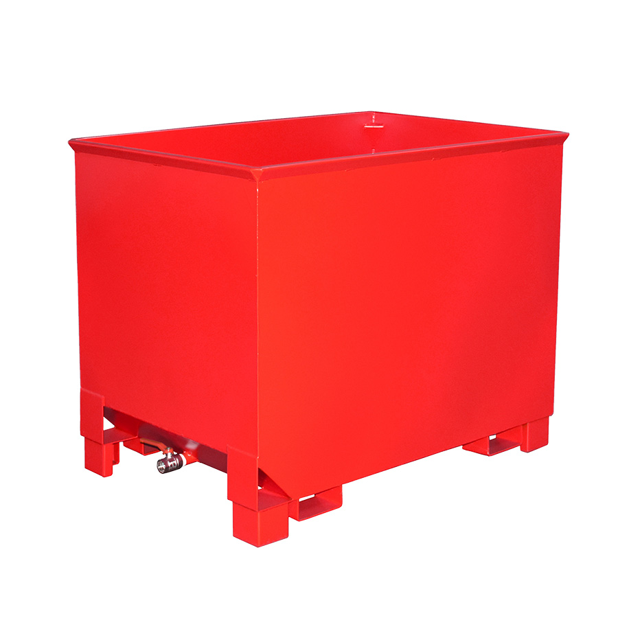 [052611] Contenedor metálico apilable para virutas - 0,8 m3 - Dim.: 840x1240x975h mm - Rojo ral 3000