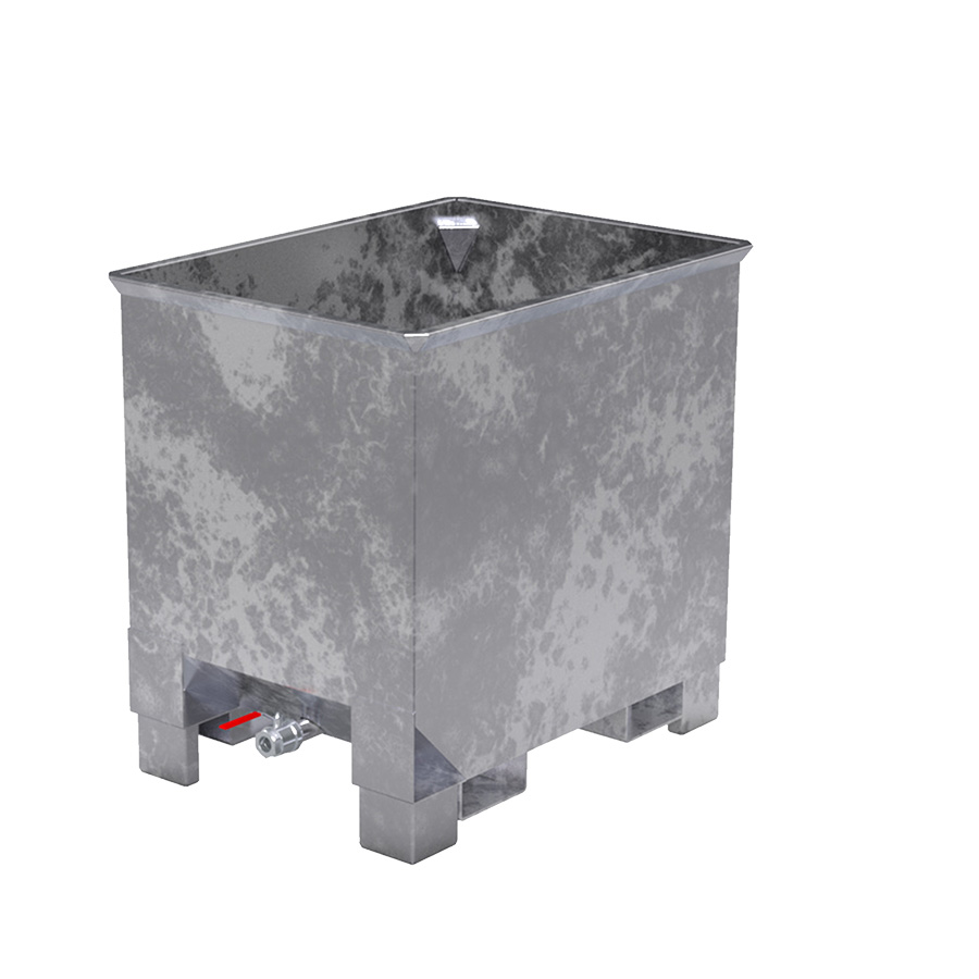 [052615] Contenedor metálico apilable para virutas - 0,8 m3 - Dim.: 840x1240x975h mm - Galvanizado