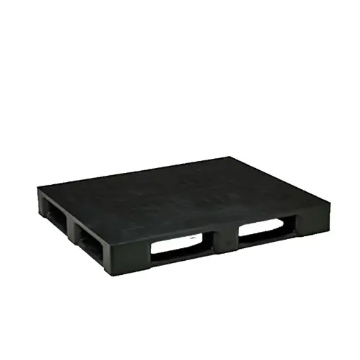[039063] Palet plástico industrial de carga media con 5 patines - Dim.: 1200x1000x150h mm - Negro