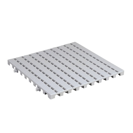 [000711] Loseta plástica rígida Taplast con superficie rejada - Dim.: 400x400x25h mm - Gris