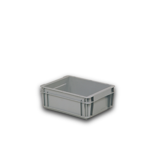 [000743] Caja plástica norma Europea serie Poolbox - Dim.: 400x300x160h mm - Gris
