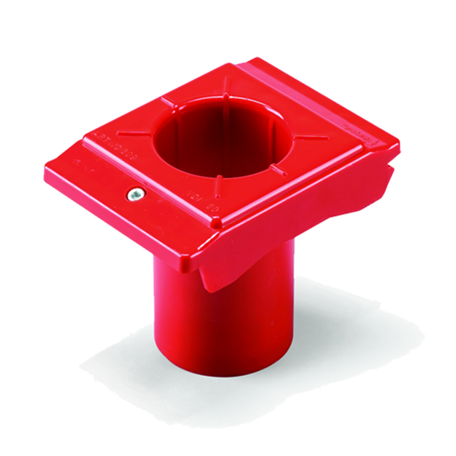 [002955] Pack de 5 soportes de plástico porta cono de 2 1/4 pulgadas - Dim.: 101x138x114h mm - Rojo