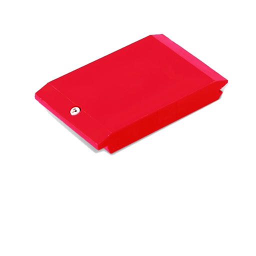 [002967] Soporte de plástico para apoyo de herramienta de control numérico liso, para taladrar a medida - Dim.: 75x138x40h mm - Rojo