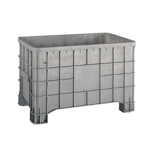 [003575] Contenedor plástico de 300 litros con 4 patas - Dim.: 1000x640x650h mm - Gris