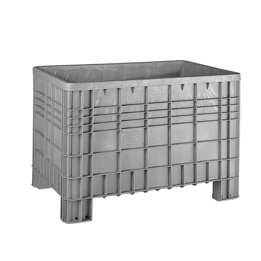 [003578] Contenedor plástico de 525 litros con 4 patas - Dim.: 1170x790x800h mm - Gris